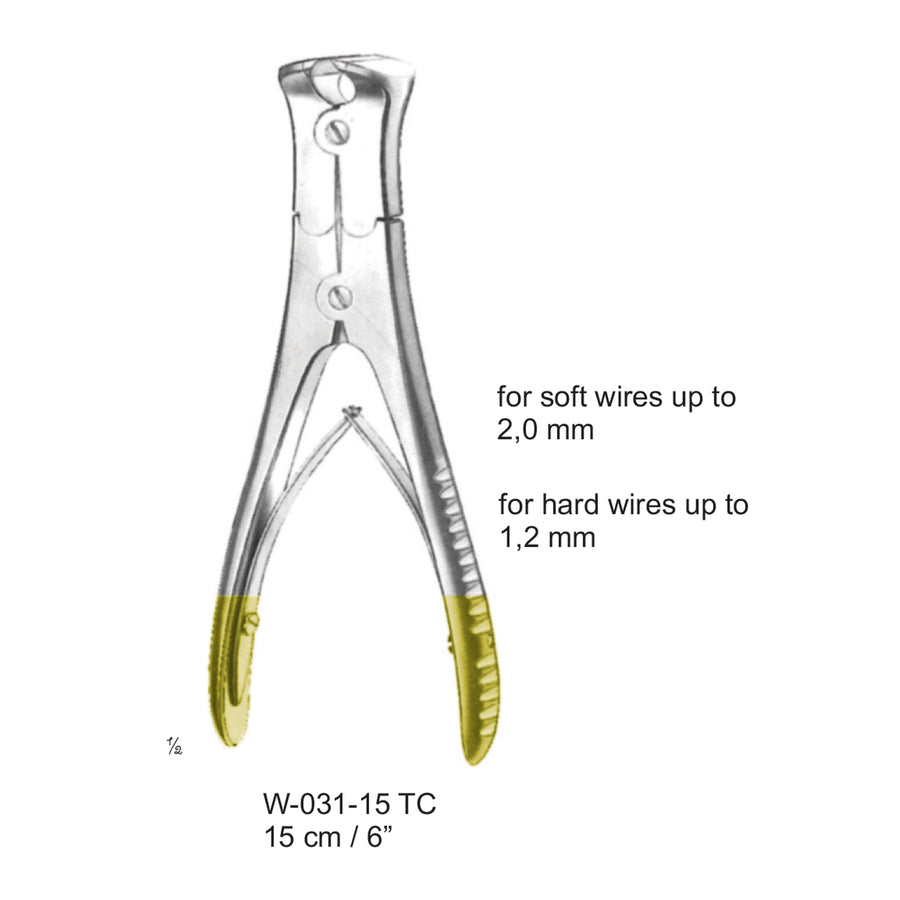 Technic Pliers Tc 15cm For Soft Wires Upto 2,0 mm , For Hard Wires Upto 1,2 mm (W-031-15Tc) by Dr. Frigz