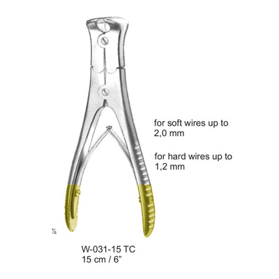 Technic Pliers Tc 15cm For Soft Wires Upto 2,0 mm , For Hard Wires Upto 1,2 mm (W-031-15TC)
