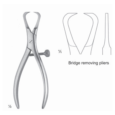 Furrer Technic Pliers 15.5cm Bridge Removing Pliers (W-041-15) by Dr. Frigz