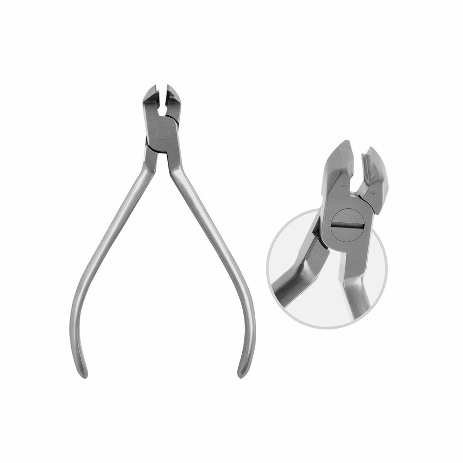Distal End Cutter, Wire Holder. With Hard Metal Inserts, Wire Thickness: F 0.56 X 0.70 Mm / 22 X 28 , 11.5 Cm  (W-068-11) by Raymed