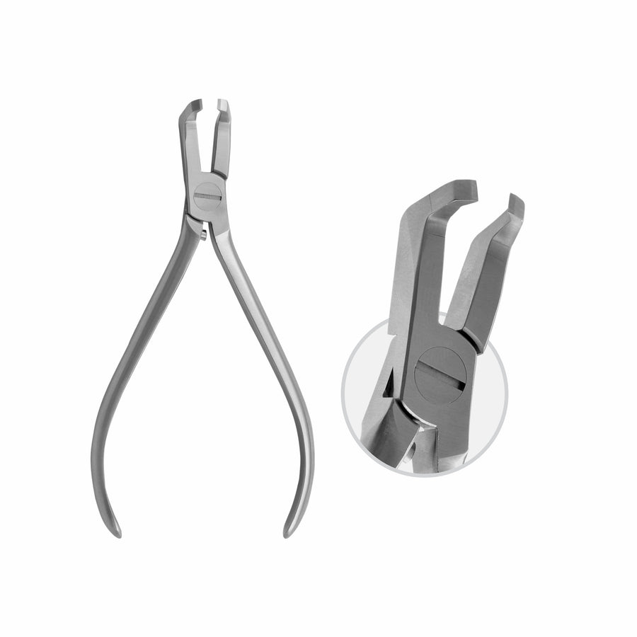 Bracket Removing Pliers, Angled With Hard Metal Inserts ,12.5 cm  (W-079-12) by Dr. Frigz
