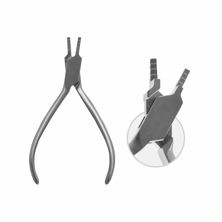 Lingual Bending Pliers Sterilizable, Steps: 1.5; 2.0; 2.5 And 3.0 mm , Wire Thickness: Dia 0.5 mm , Hard , 12 cm  (W-083-12) by Dr. Frigz