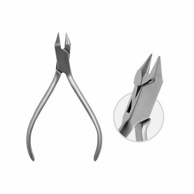Angle Wire Bending Pliers Box Joint, Standard With One Cone And One Pyramid-Shaped Beak.With Hard Metal Inserts, Max Wire Thickness: Dia 0.7 mm , Hard , 12 cm (W-094-12) by Dr. Frigz