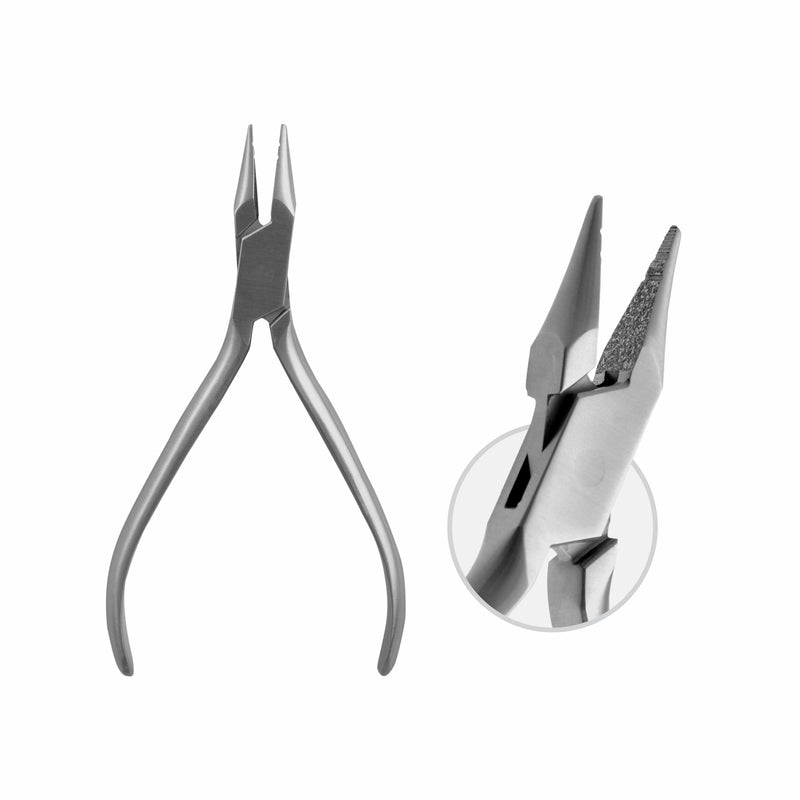 Universal Wire Bending Pliers With Serrated Tips And Guiding Grooves. Tungsten Carbide Coated, Max Wire Thickness: Dia 0.8 mm , Hard , 12.5 cm (W-096-12) by Dr. Frigz