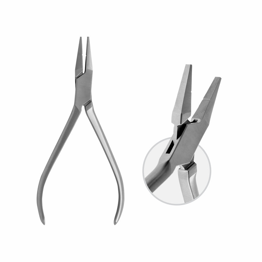Wire Bending Pliers Serrated Tips With Guiding Groove.,Max Wire Thickness: Dia 0.8 mm , Hard , 130.00mm  (W-097-13) by Dr. Frigz