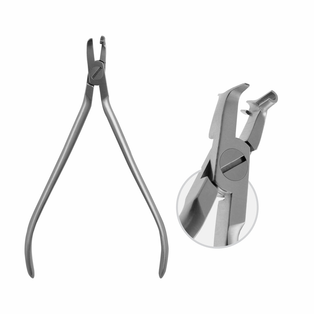 Hammer Head Pliers For Bending Nicled - Titanium ,With Two End Fit Togehter Like Tongue And Groove ,Max Wire Thickness: Ø 0.45 Mm / 18, F 0.41 X 0.56 Mm / 16 X 22 , 14 Cm (W-107-14) by Raymed
