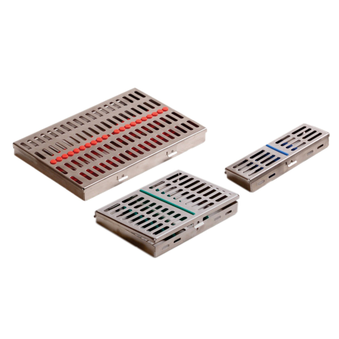 Instruments Cassettes 5 Piece Instruments Tray, Elongated Holes 185 X 65 X 22 mm (Y-015-01) by Dr. Frigz